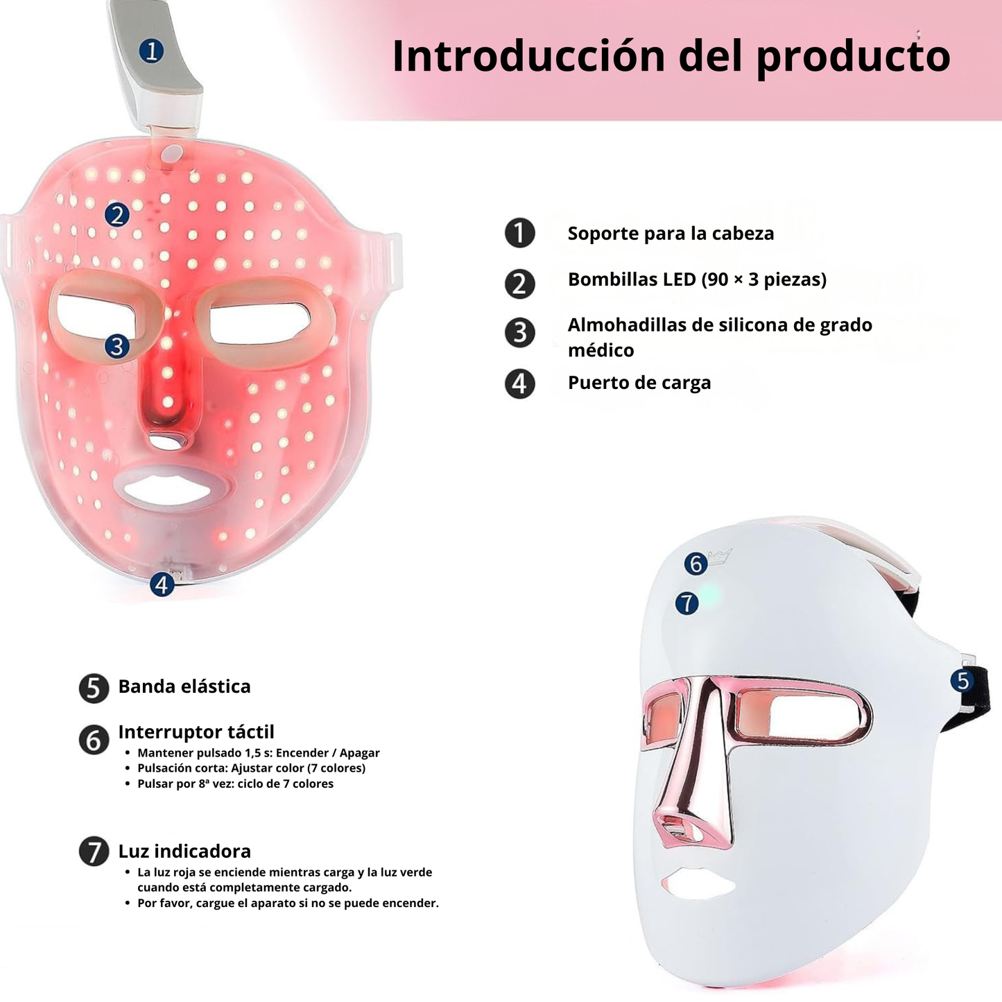 Máscara Facial LED